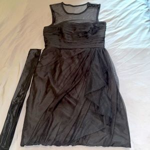 Vera Wang LBD with Mesh Overlay